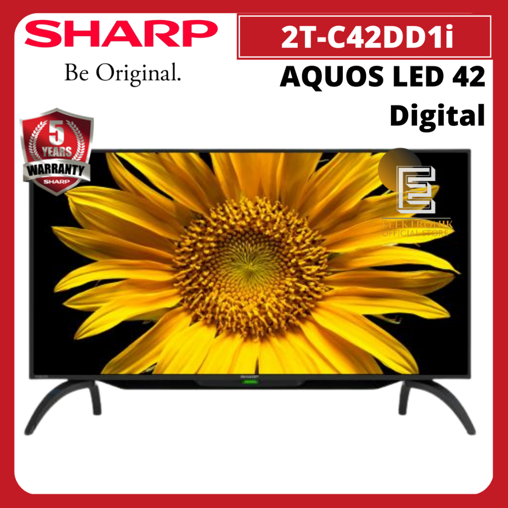 Sharp 2TC42DD1I LED TV Digital 42 Inch Full HD X2 Master Engine Antenna Booster Aquos Series LED TV 