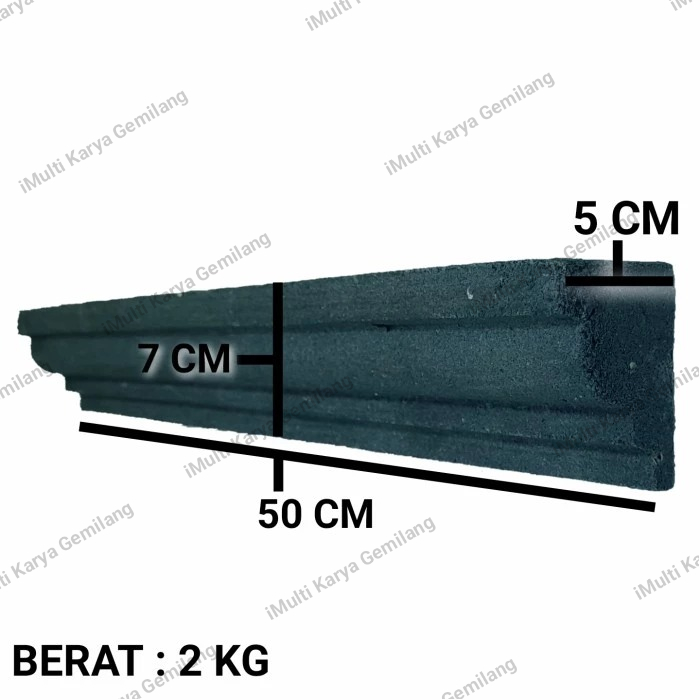 Lis/batu alam/Lis profil/Lis plafon/Lis dinding/Lis b-7b panjang 50 cm