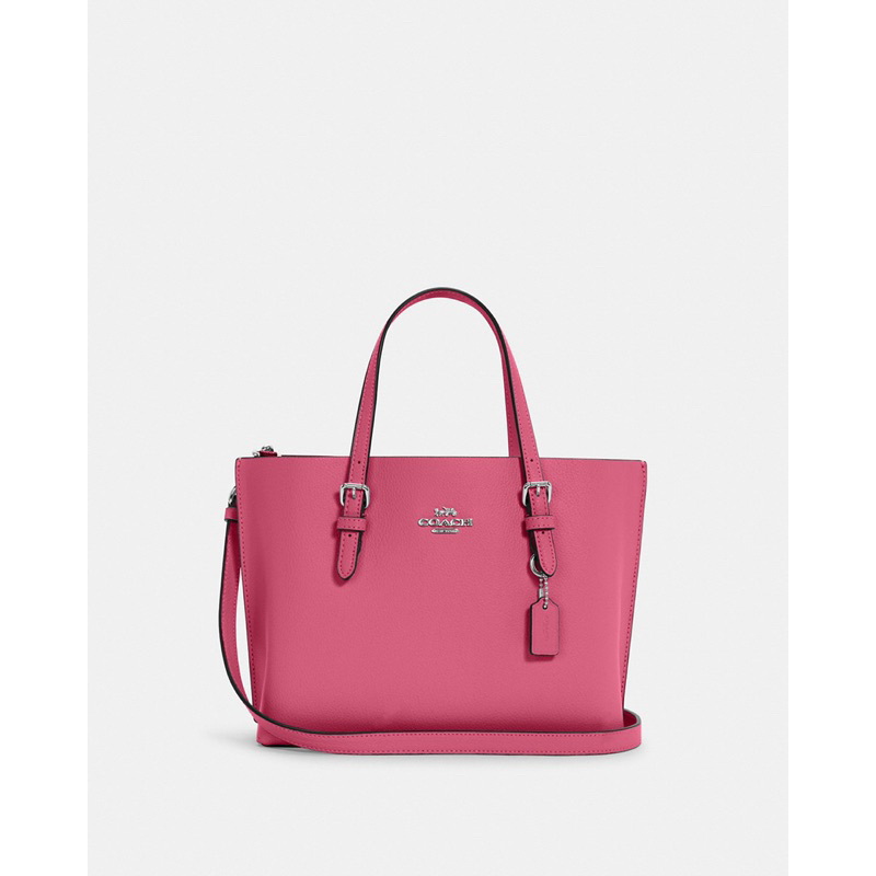 Coach mollie Tote 25 silver petunia