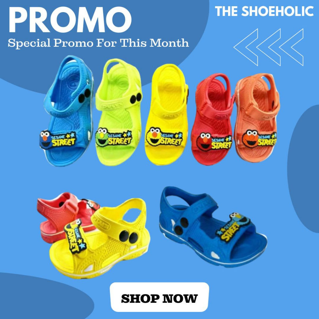 PROMO Dulux 302D Elmo Sesame Street Sandal Baim Anak