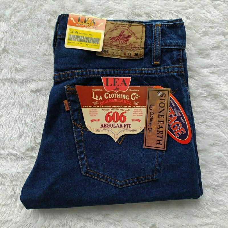 Celana jeans lea 606 original denim / celana jeans panjang pria standar