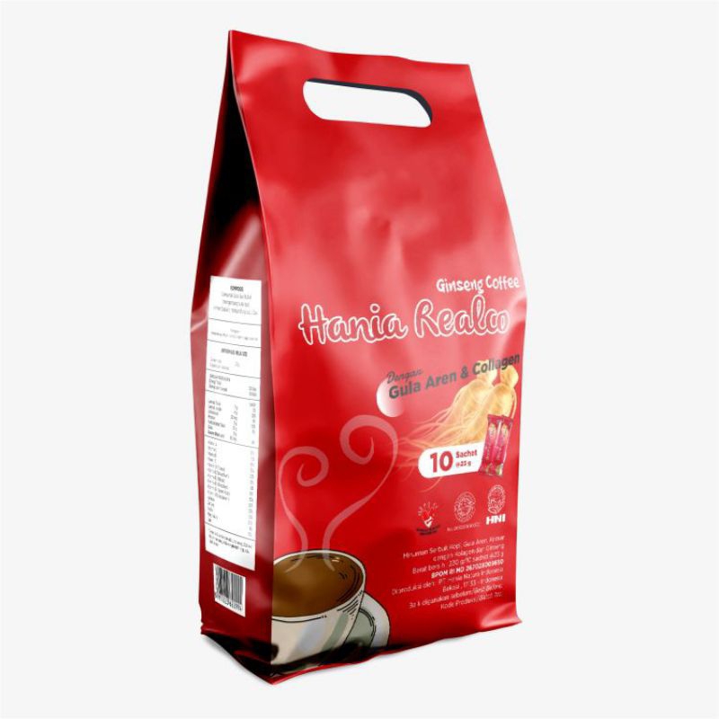 

realco ginseng coffee hni isi 10 pcs aman dilambung herbal alami