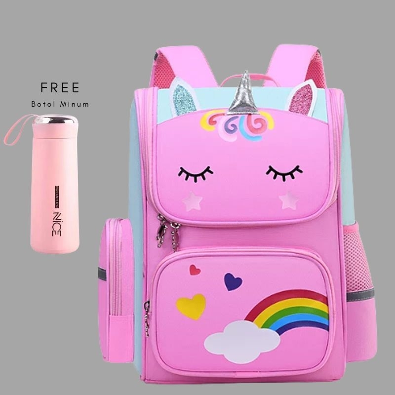 [BISA COD] tas sekolah Anak perempuan tas ransel karakter unicorn anak terbaru