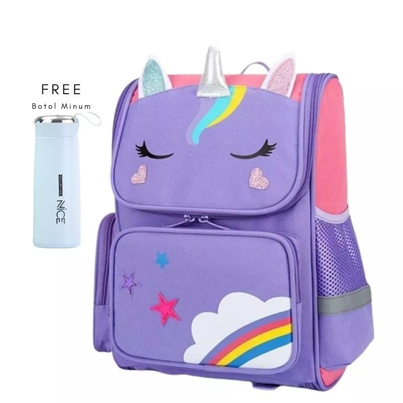 [BISA COD] tas sekolah Anak perempuan tas ransel karakter unicorn anak terbaru