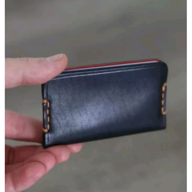 dompet kartu mini kulit sapi vegtan