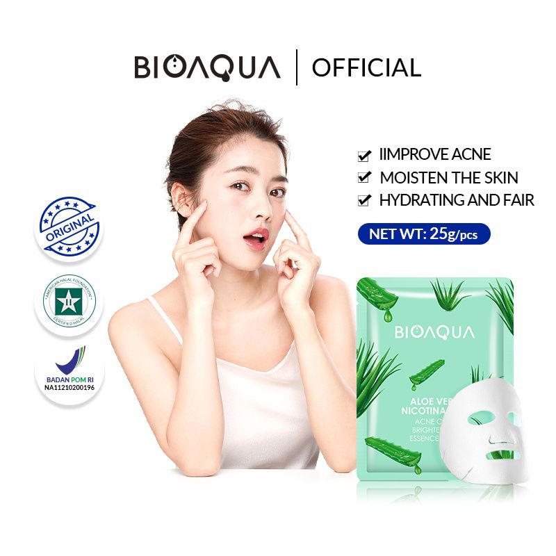 BIOAQUA MASKER WAJAH MENGHILANGKAN JERAWAT DAN KOMEDO