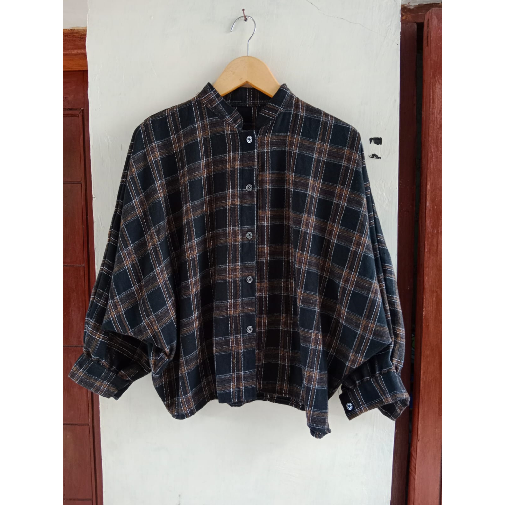 KEMEJA TAMARA BATWING FLANEL OUTER || KEMEJA KOTAK BEST SELLER