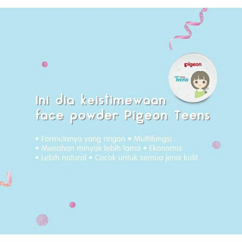 PIGEON TEENS Squalene Face Powder 12gr - Bedak Tabur Pigeon