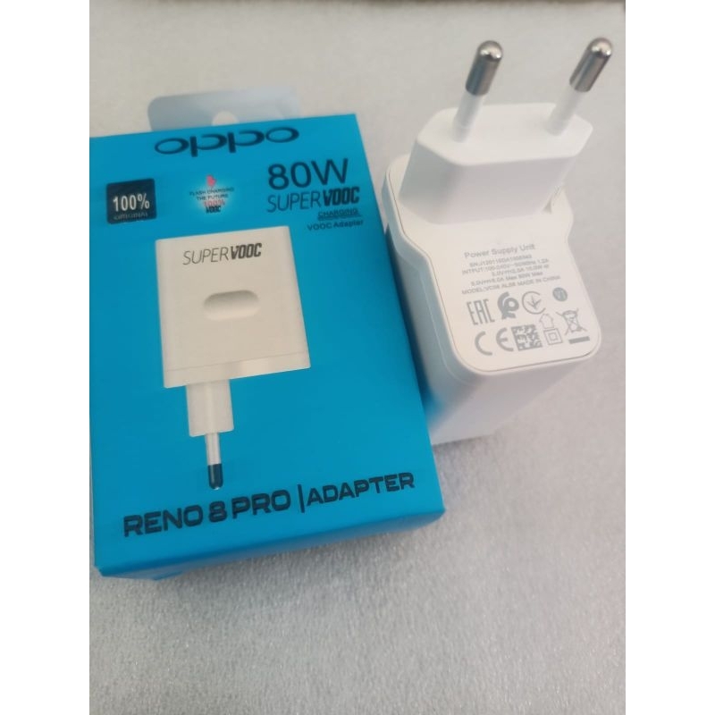 Kepala cas Oppo 80W /Adapter cas/Adapter cas oppo/Adapter cas oppo 80w fast charger/Kepala cas oppo 