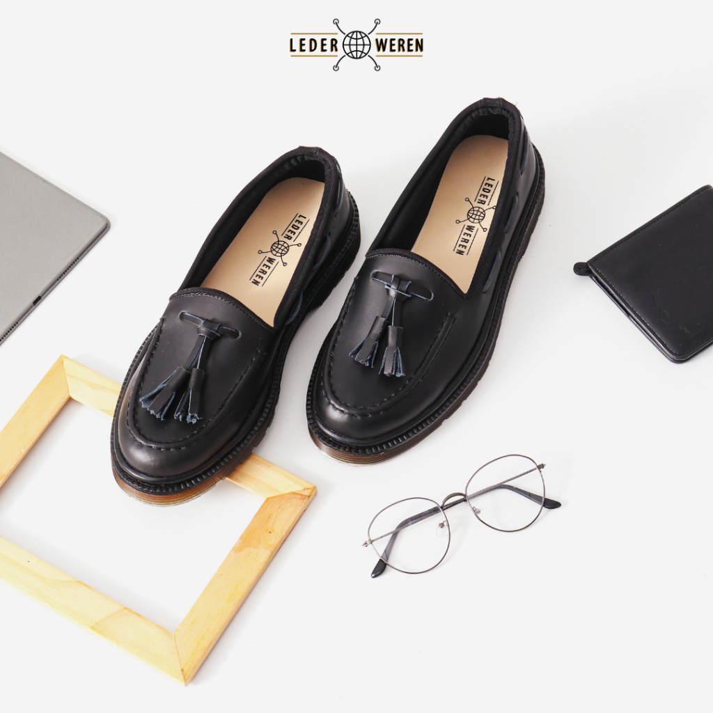 Lederweren - Leder Loafer 1 Black - Sepatu Formal Pria Kulit Premium - Sepatu Loafer Pria Image 5