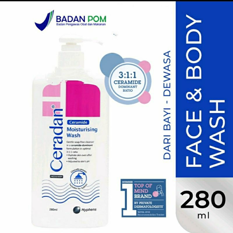 Ceradan Ceramide Moisturaising Face &amp; Body Wash 280ml