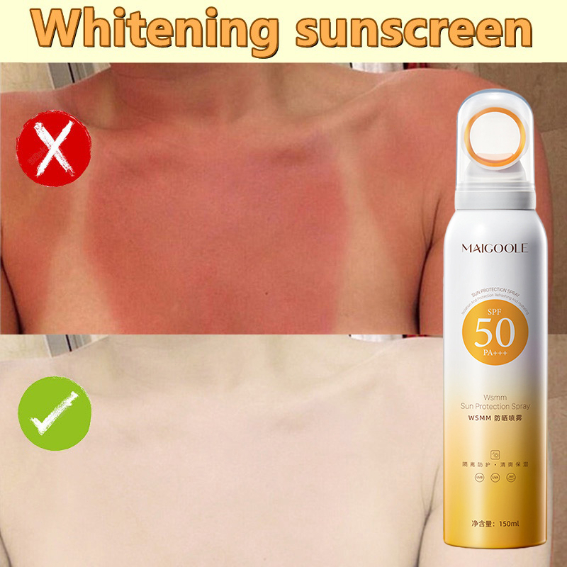 Suncreen spray Sunblok Tabir surya 150ml Kulit Tubuh Surya Surrek Pemutih Tubuh Pemutih, Primitif Anti -Aaging Sunscreen Spray Pemutih+Pelindung