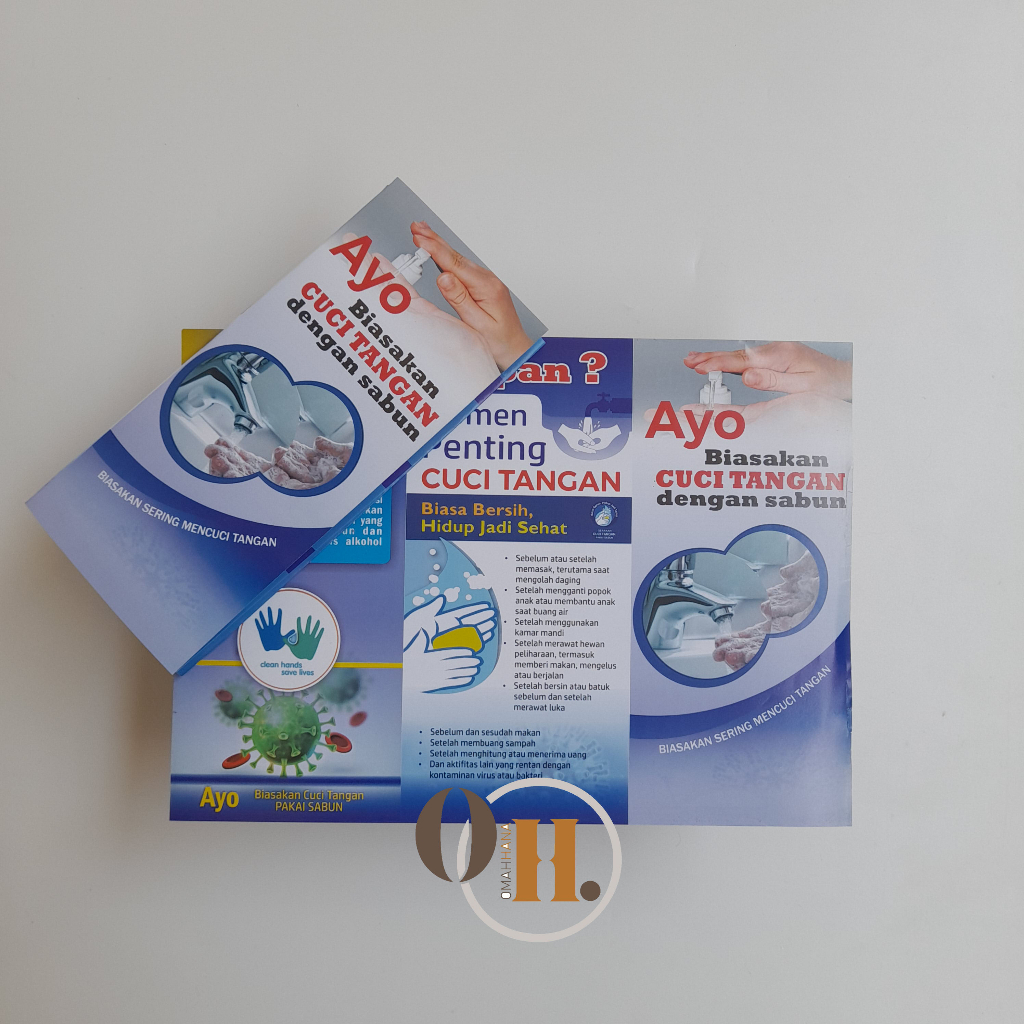 

Leaflet Biasakan Mencuci Tangan - Brosur Cara Cuci Tangan