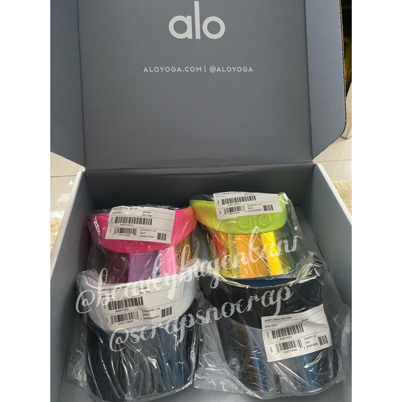 Alo Yoga Solar Visor Black/White/Hot Pink/Highlighter/Navy