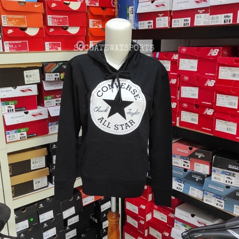 Jaket Converse Classic Pull Over W BLACK Original 100% BNWT - HOODIE CONVERSE WOMEN