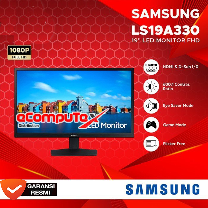 MONITOR SAMSUNG LED TN LC19A330 / LS19A330 - LS 19A330 19&quot; 19 INCH GARANSI RESMI