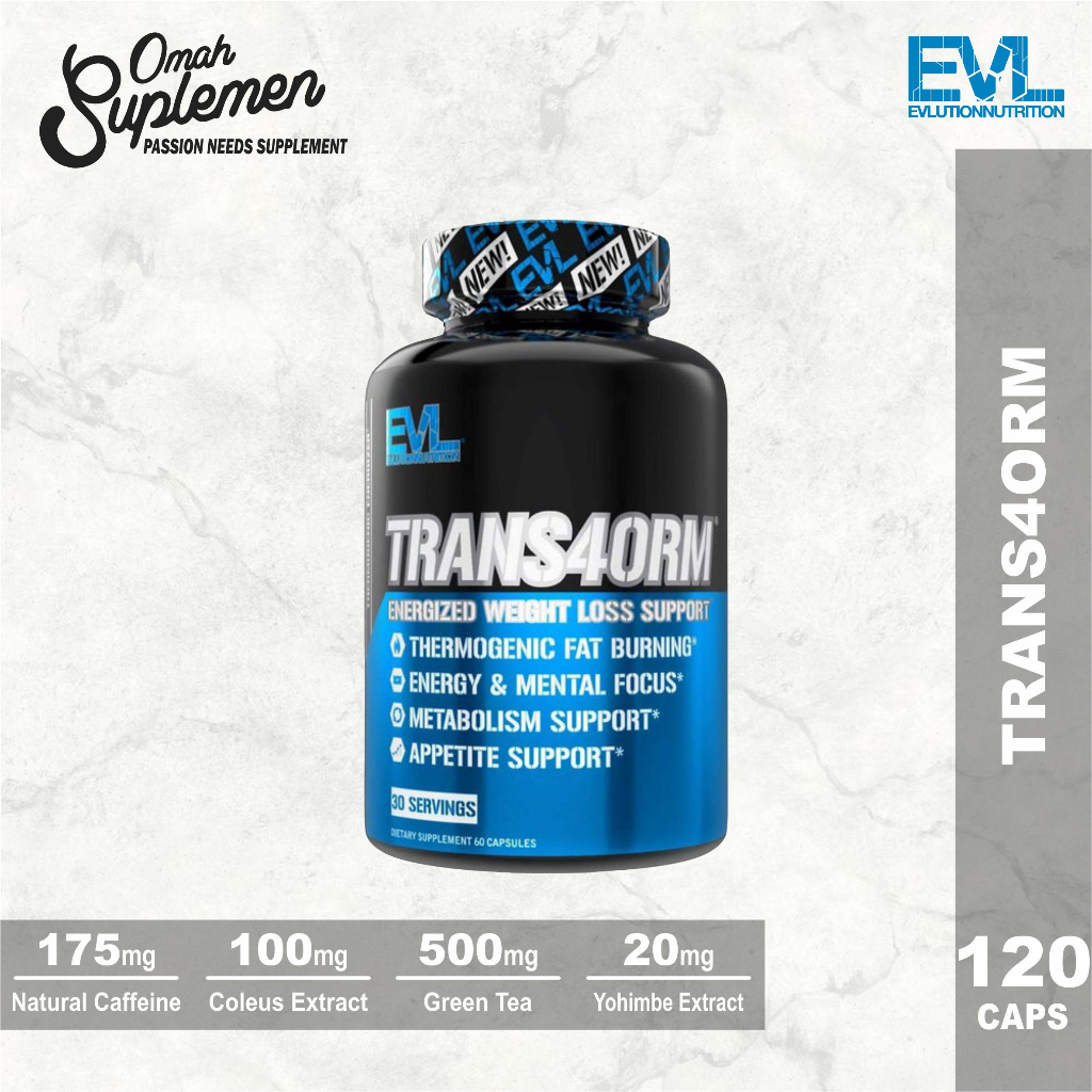 Evolution Nutrition Trans4orm 120 caps evl transform 120caps fat burn