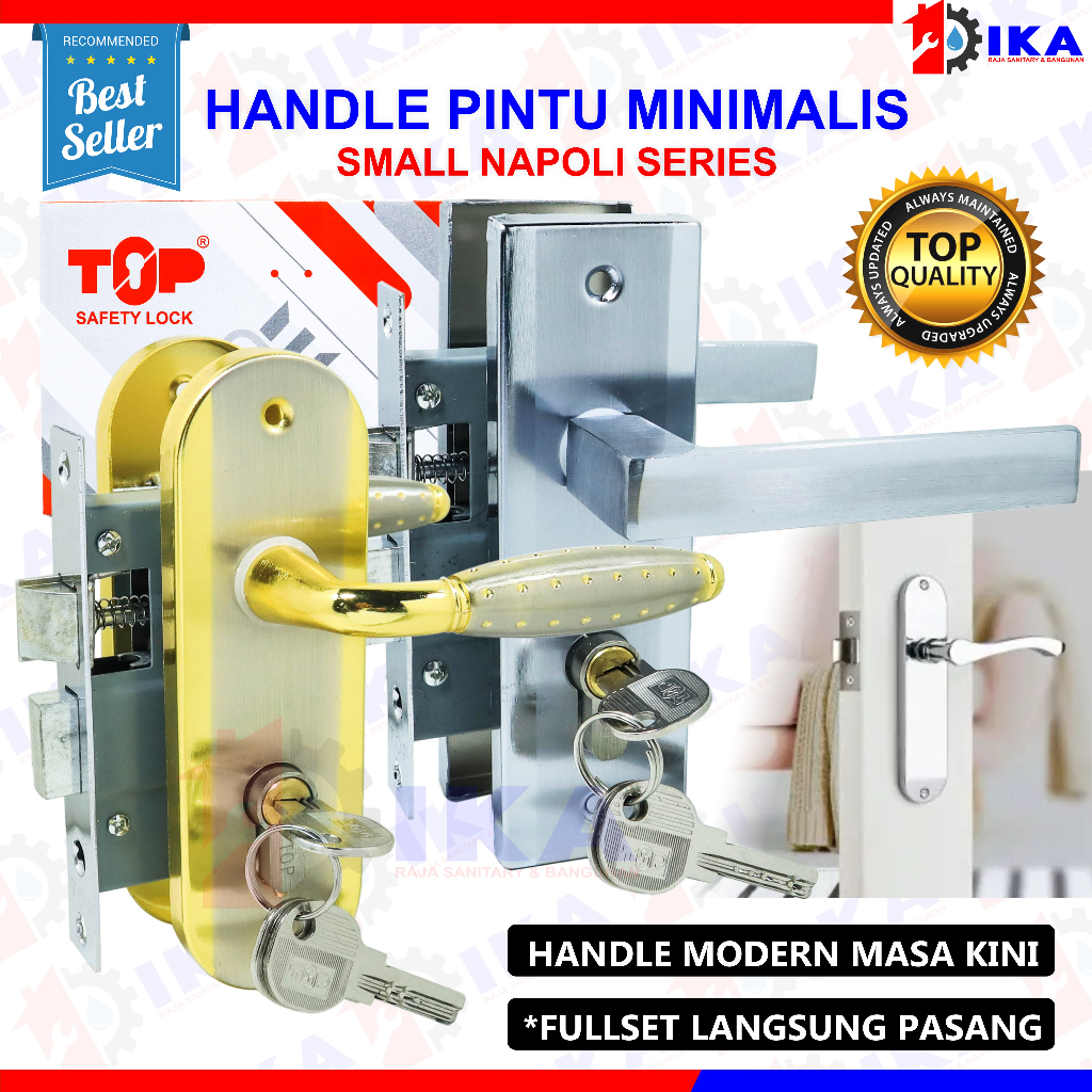 Kunci Pintu Kecil Top Safety Lock Komplit | Royale Series | 15CM | handle kunci pintu kumplit Kunci Pintu Rumah Kecil Kumplit 1 Set | 15cm | Gagang Handle Kunci Pintu Kamar Stainless Termurah