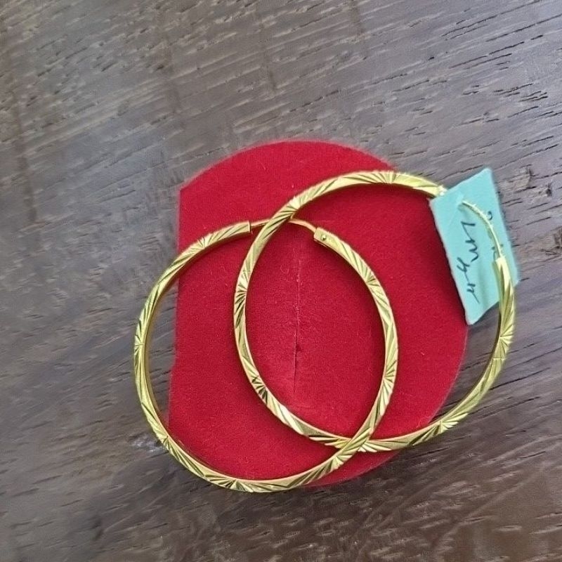 anting emas Gipsy lebar kadar 875