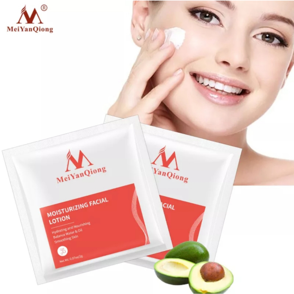 MeiYanQiong 2pcs/Lot Kemasan Travel 2gr Pelembab Wajah Anti Penuaan Pemutih Perawatan Jerawat Moistu