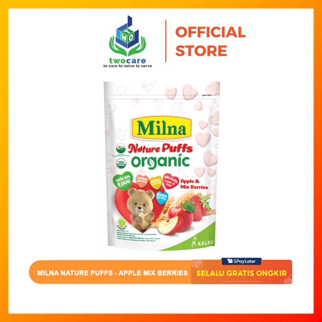 Milna Nature Puff Organic Apple and Mix Berries 15 G