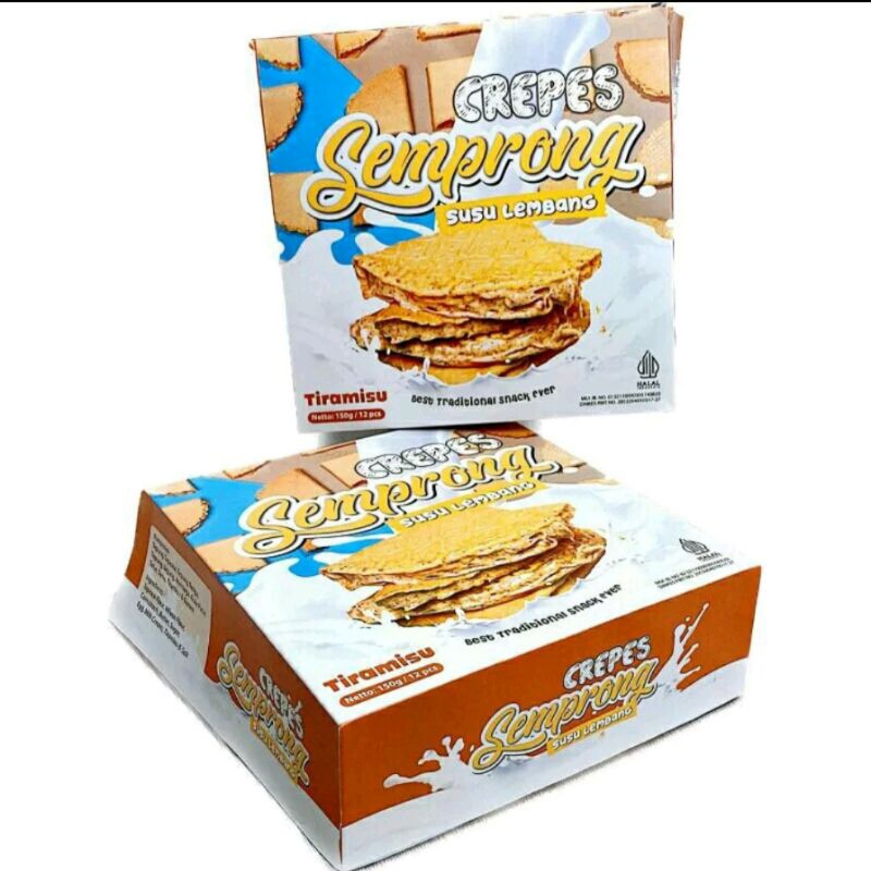 

Cemilan Crepes Semprong Coklat Susu Lembang