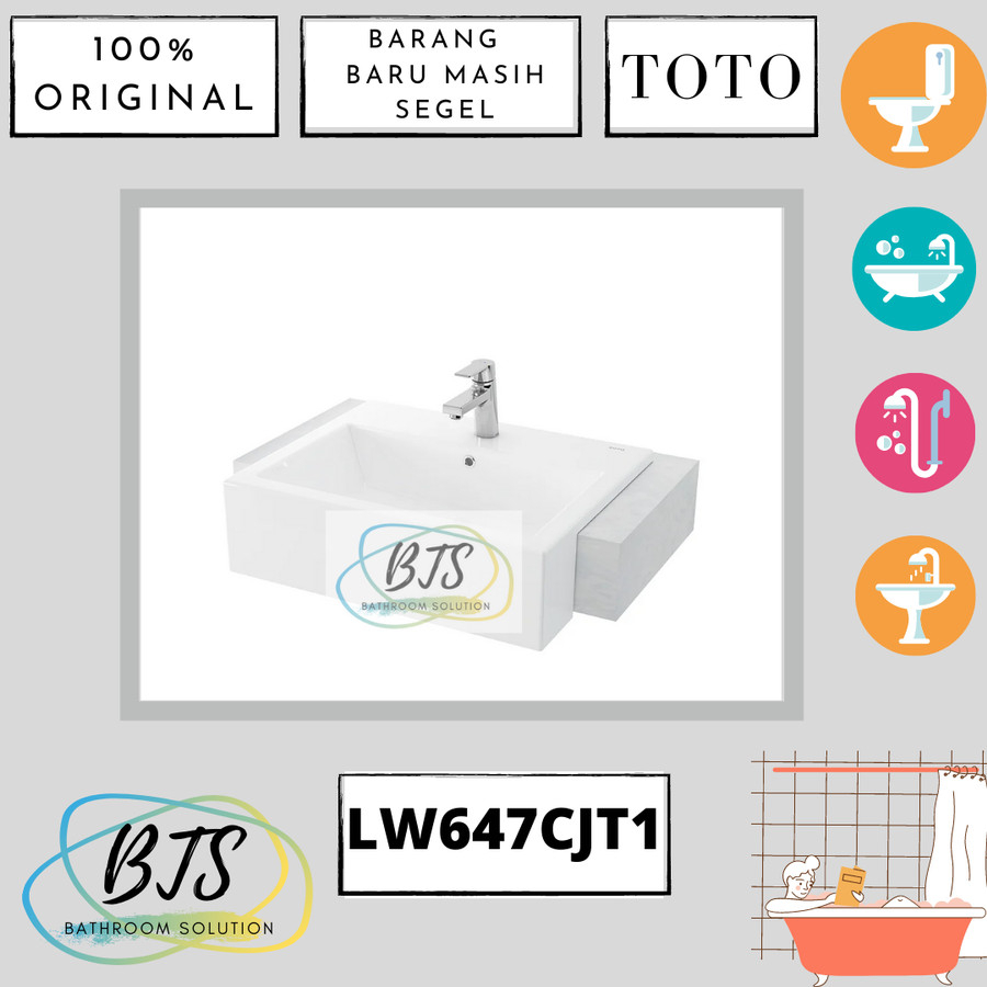 wastafel meja TOTO LW647CJT1/LW 647 CJT1/LW647 CJT1/LW 647CJT1/LW647CJ