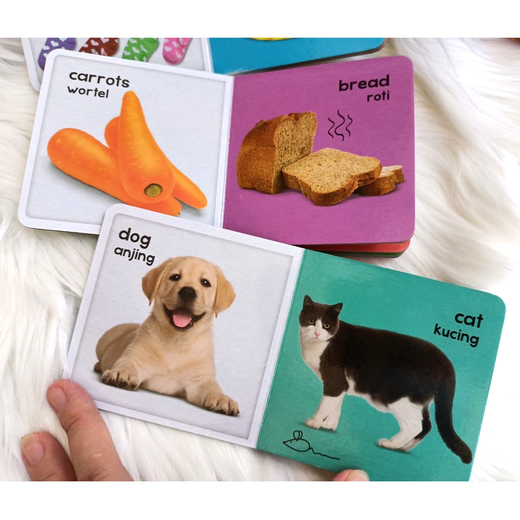 [GinukGinuk] Bilingual My Learning Library AKU PINTAR (1 box isi 8 early learning board books - Bilingual English &amp; Bhs Indo) - Aku Pintar