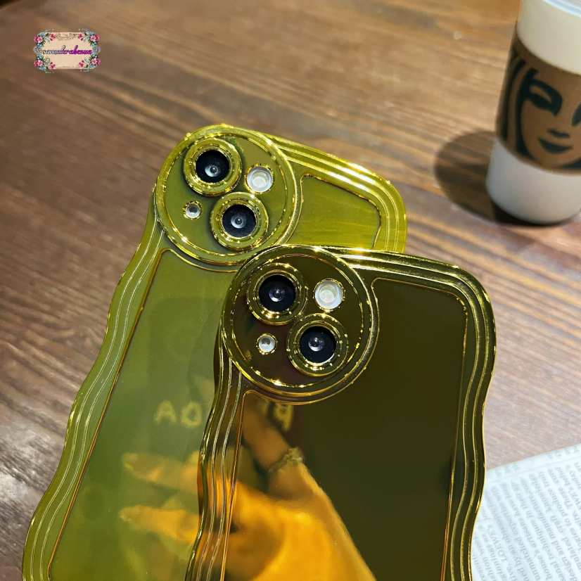 SOFT CASE SOFTCASE TPU WAVE GELOMBANG GOLD FOR REALME C21Y C25Y SB5156