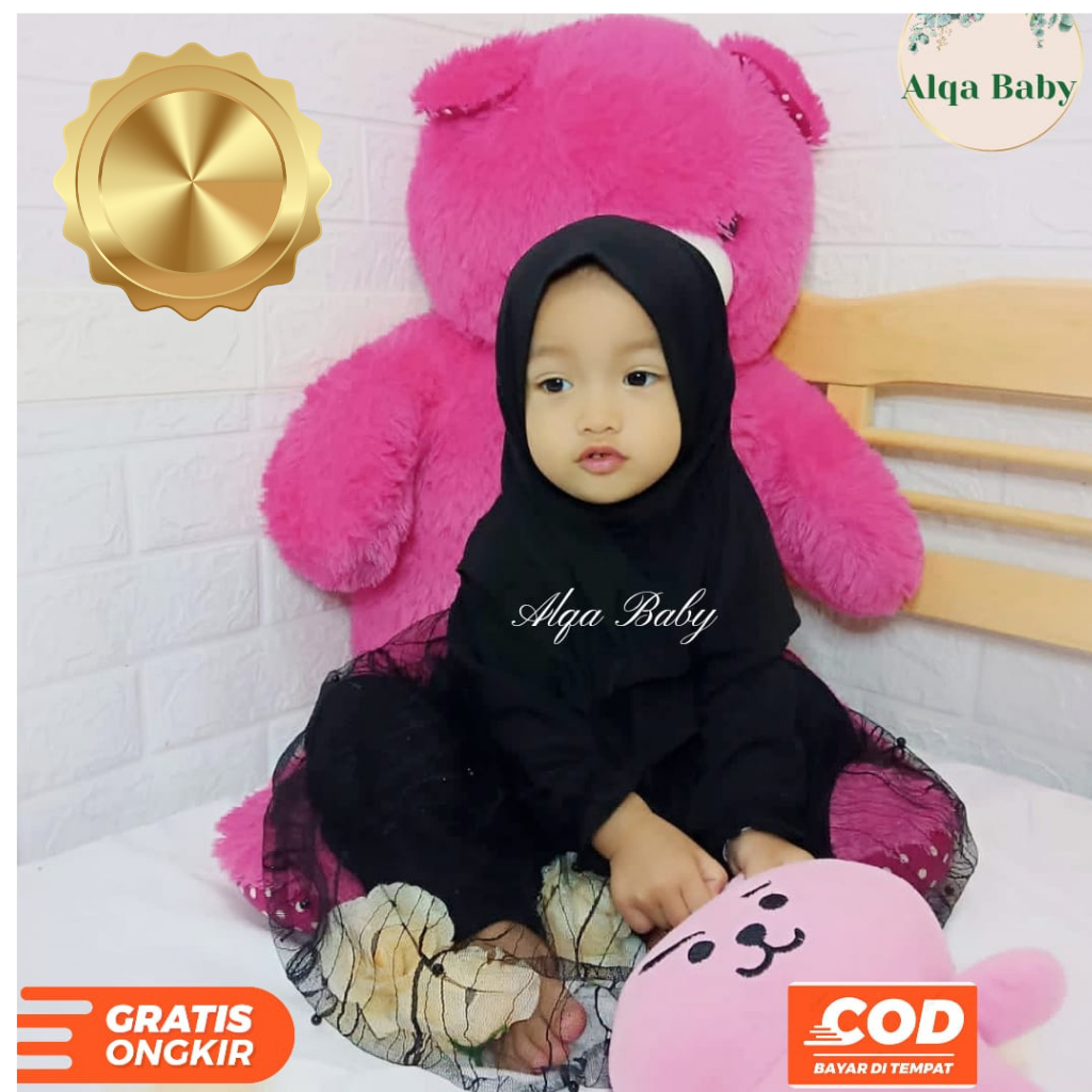 Gamis Bayi Perempuan Lucu 0-18 bulan Baju Anak Perempuan Setelan Anak Perempuan Gamis Bayi Perempuan
