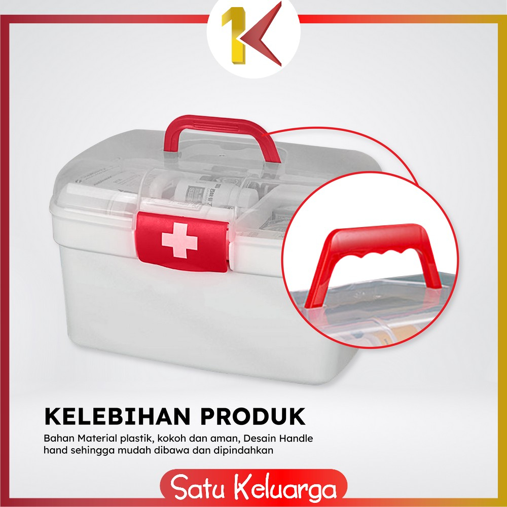 SK-C832 Kotak P3K First Aid Kotak Penyimpanan Obat Medicine Box Organizer / Kotak Obat Tool Box Serbaguna