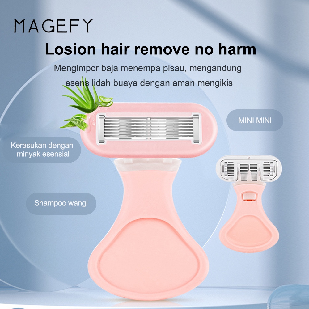 MAGEFY Pisau Cukur 6 Lapis Pisau Cukur Manual Wanita Alat Penghilang Bulu Ketiak Dan Kaki 1361