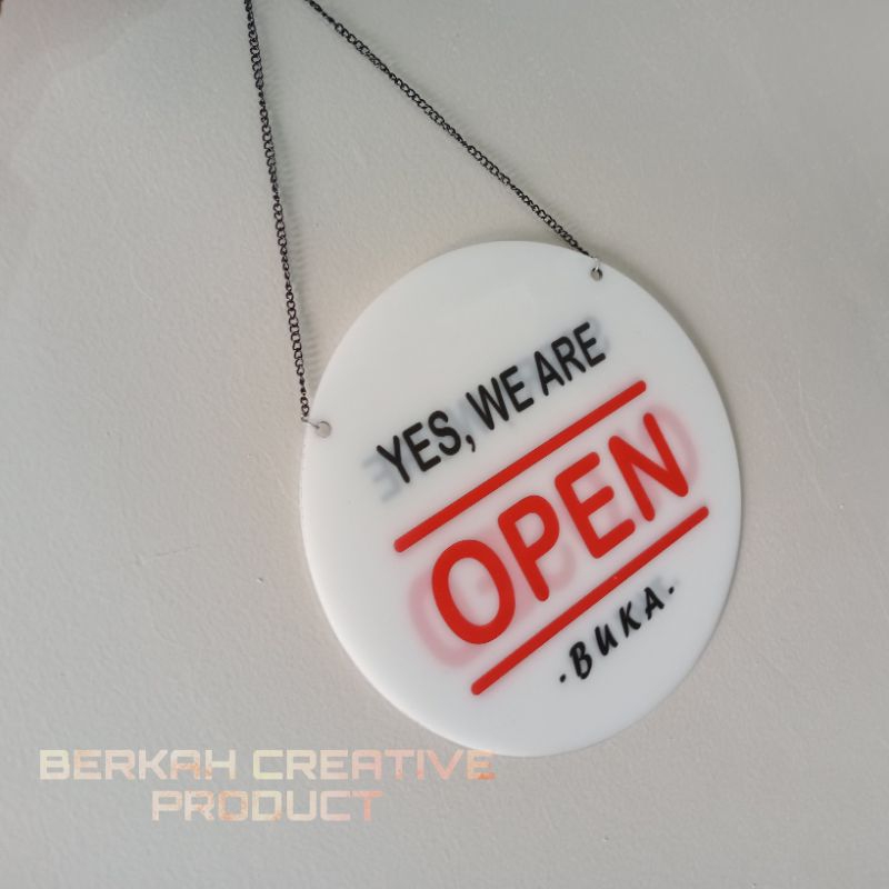 

Label Pintu open close Akrilik bukan sticker