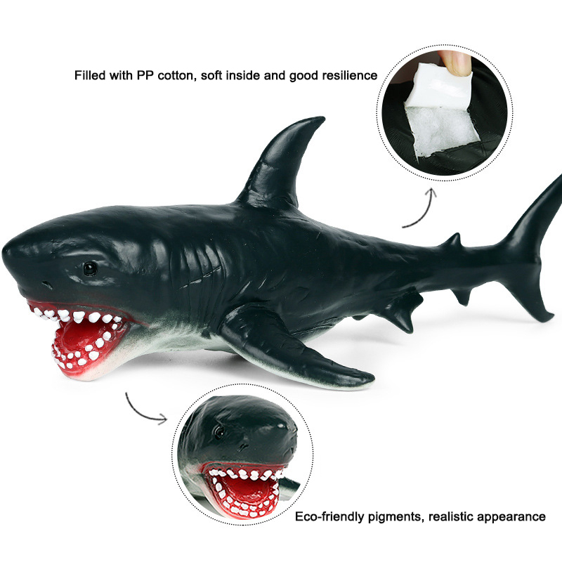 Mainan Hiu Megalodon Shark Simulasi Hewan Laut Action  Figures Mainan Edukasi Simulation Animal World Aquarium Finding Nemo Hadiah Ulang Tahun Mainan Pendidikan