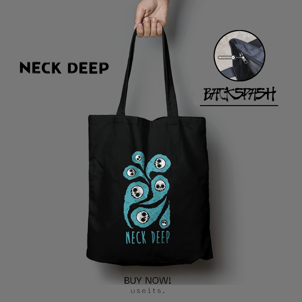 Tas Totebag Band Neck Deep Pria Wanita - NECK DEEP