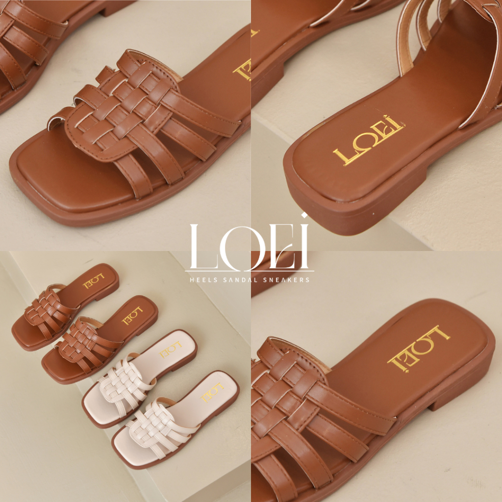 Sandal Import Wanita 21093 Sepatu Viral Kekinian