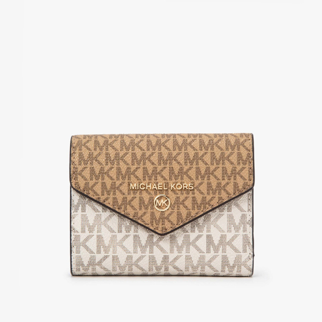 MICHAEL KORS  JET SET CHARM ENVELOPE TRI-FOLD - MK SIGNATURE