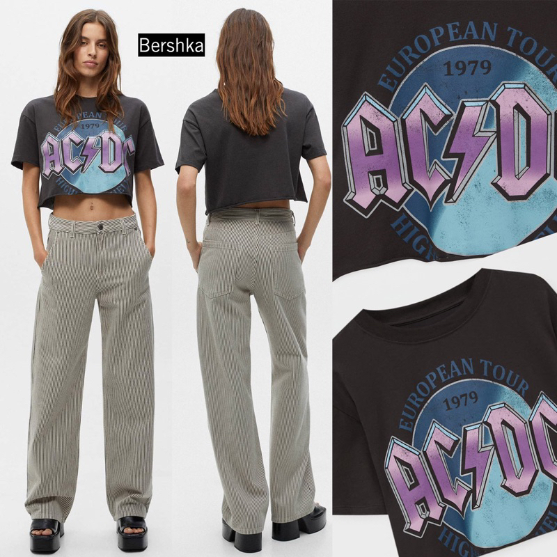 Kaos Acdc crop By Bershak*