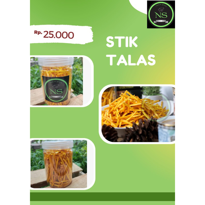 

CEMILAN/MAKANAN SNACK GURIH/SNACK LOKAL/STIK TALAS/TALES GORENG