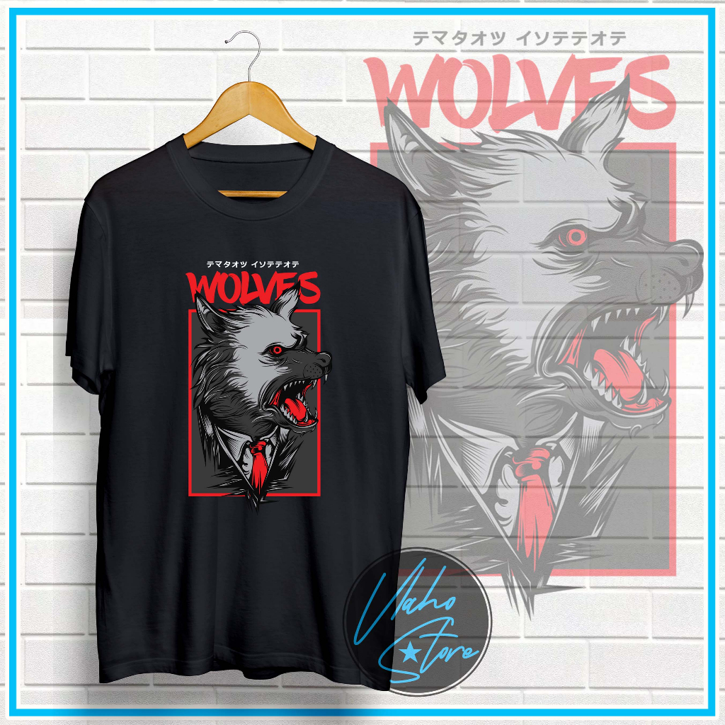 Baju Kaos Tshirt Distro Kartun Wolves Wolf Serigala 001