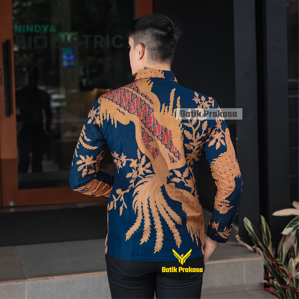 Kemeja Batik Prakasa Motif Raka Radeva Slimfit Lengan Panjang Batik Solo