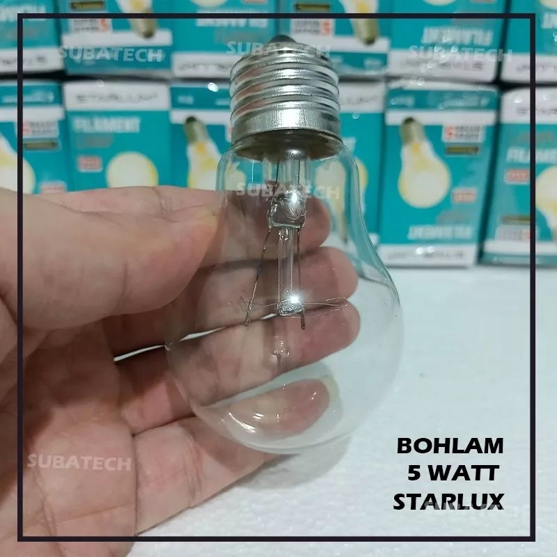 Lampu pijar 5W untuk mesin tetas telur merk Starlux