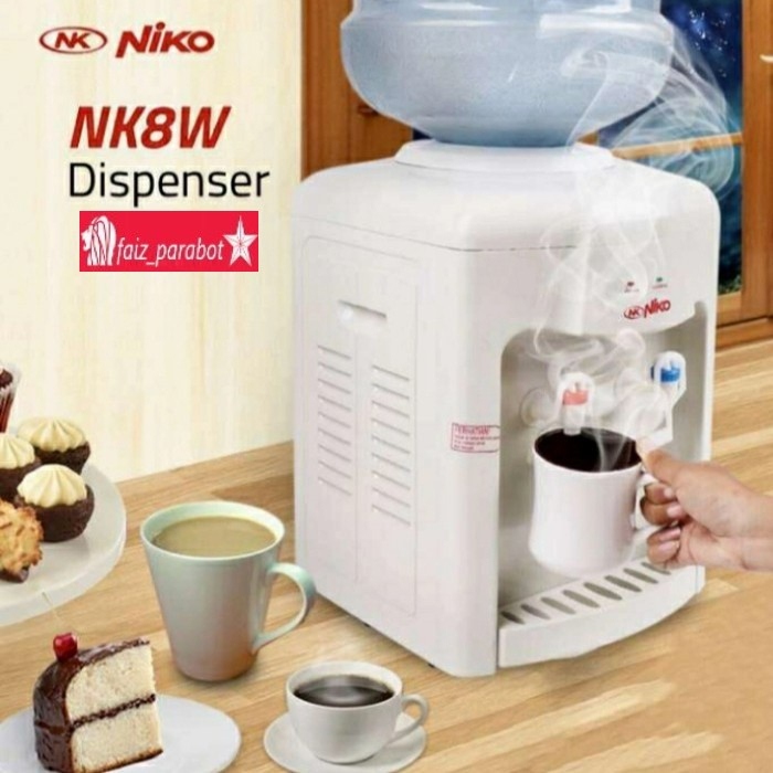 NIKO DISPENSER NIKO NK-8 W WATER DISPENSER HOT NORMAL / DISPENSER GALON ATAS PANAS NORMAL