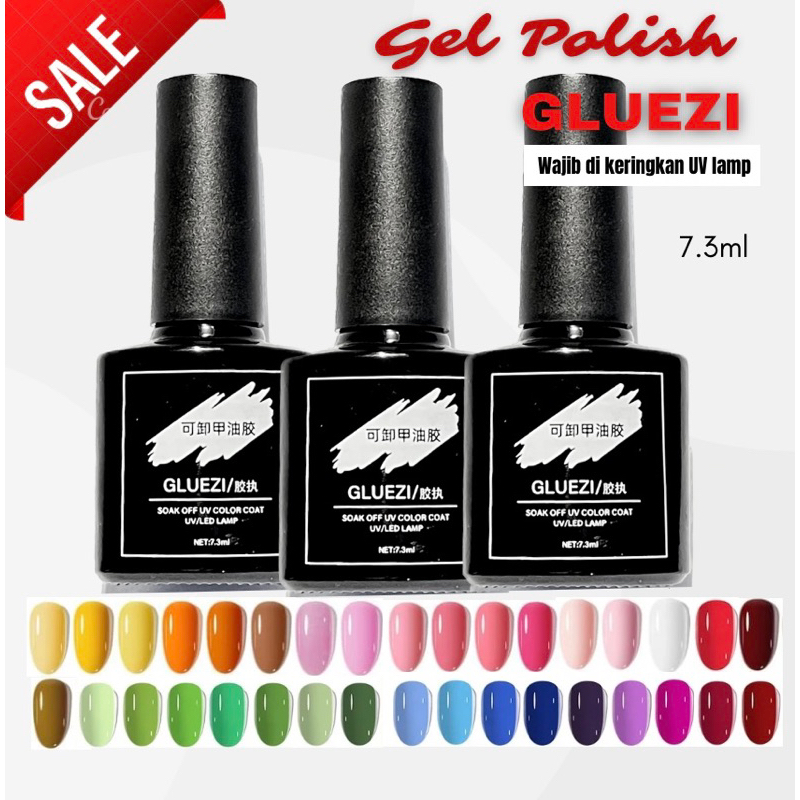 GLUEZI 1-40 COLOUR KUTEK GEL UV LED / GEL POLISH / SOAK OFF / KUTEKS GEL / NAIL POLISH/CAT EYE NAIL ART