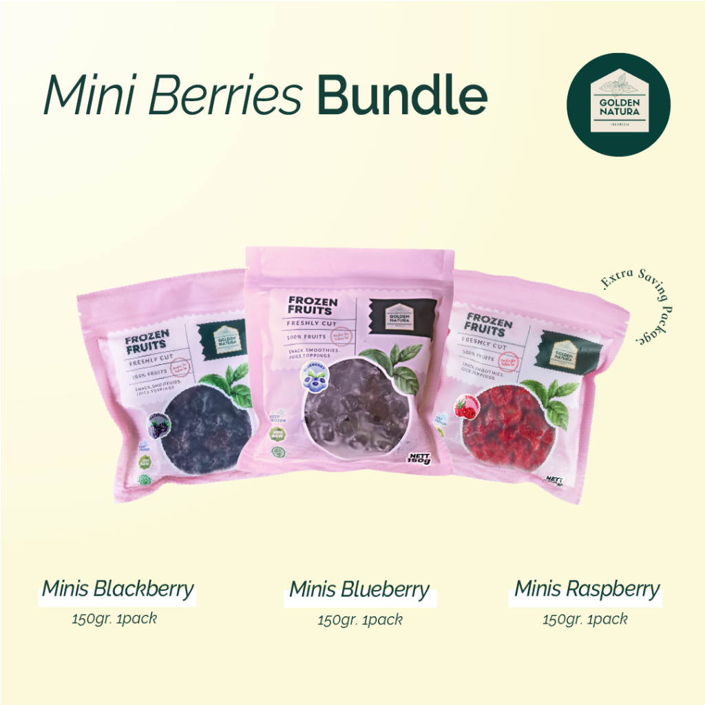 

Golden Natura Indonesia - Mini Berries Bundle - Frozen Fruits