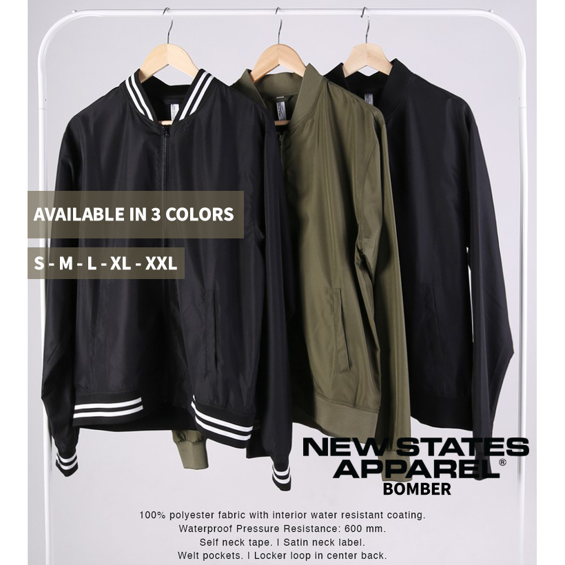 JAKET BOMBER IMPORT PREMIUM NSA ORIGINAL - JACKET BOMBER NEW STATES APPAREL WATERPROOF