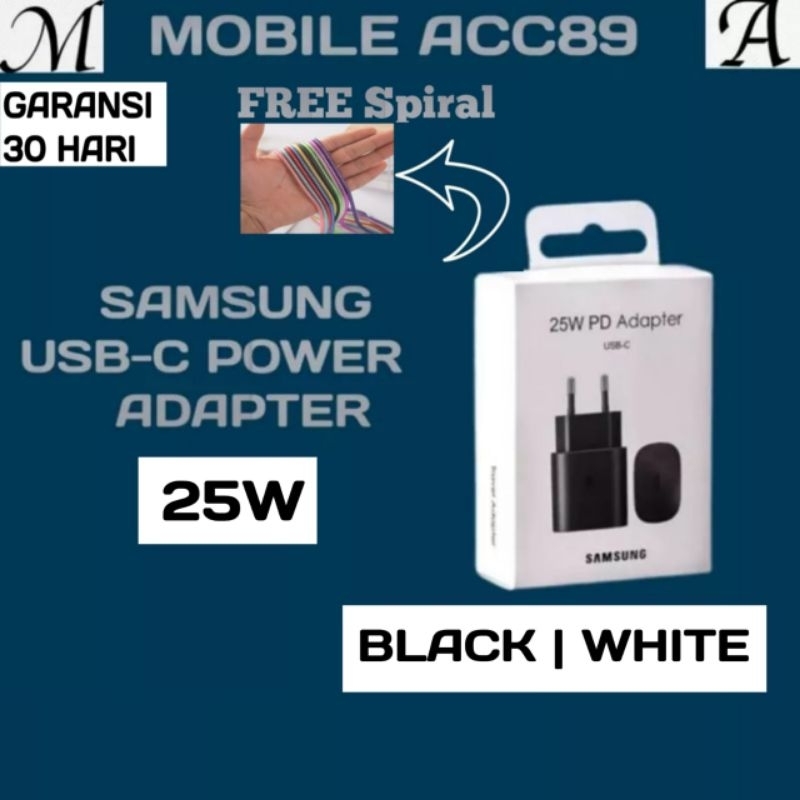 Adaptor Samsung USB C Power Adapter 25 Watt Kepala Charger super fast charging Original