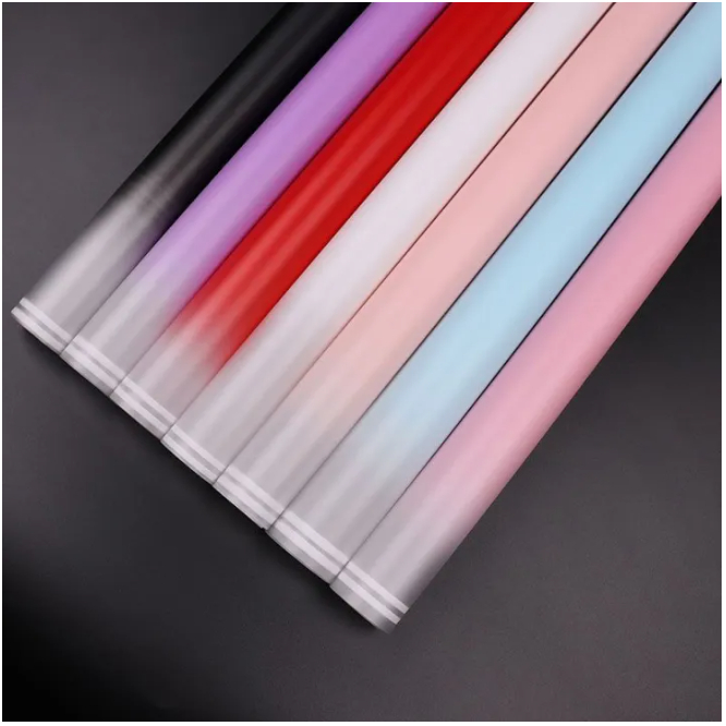 

[5 LEMBAR] FLOWER WRAPPING GRADIENT COLOR CELLOPHANE WATERPROOF KERTAS BUKET BUNGA FLOWER WRAP/ PEMBUNGKUS