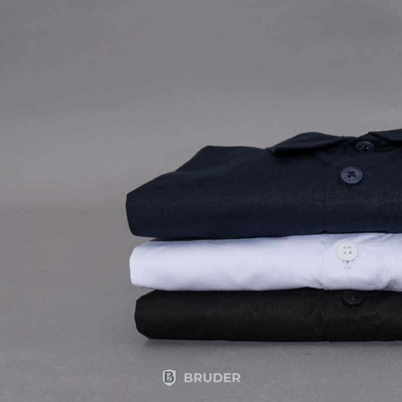 Baju Kemeja Pria Dewasa Lengan Panjang Terbaru Polos Basic Bahan katun By Bruder