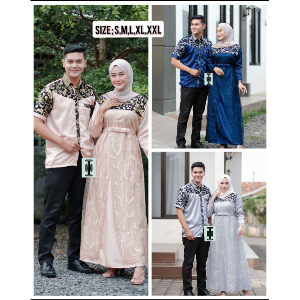 BAJU BATIK KELUARGA GAMIS BATIK COUPLE BATIK KONDANGAN SET BATIK COUPLEBAJU KAPEL BAJU BATIK ORI BAT
